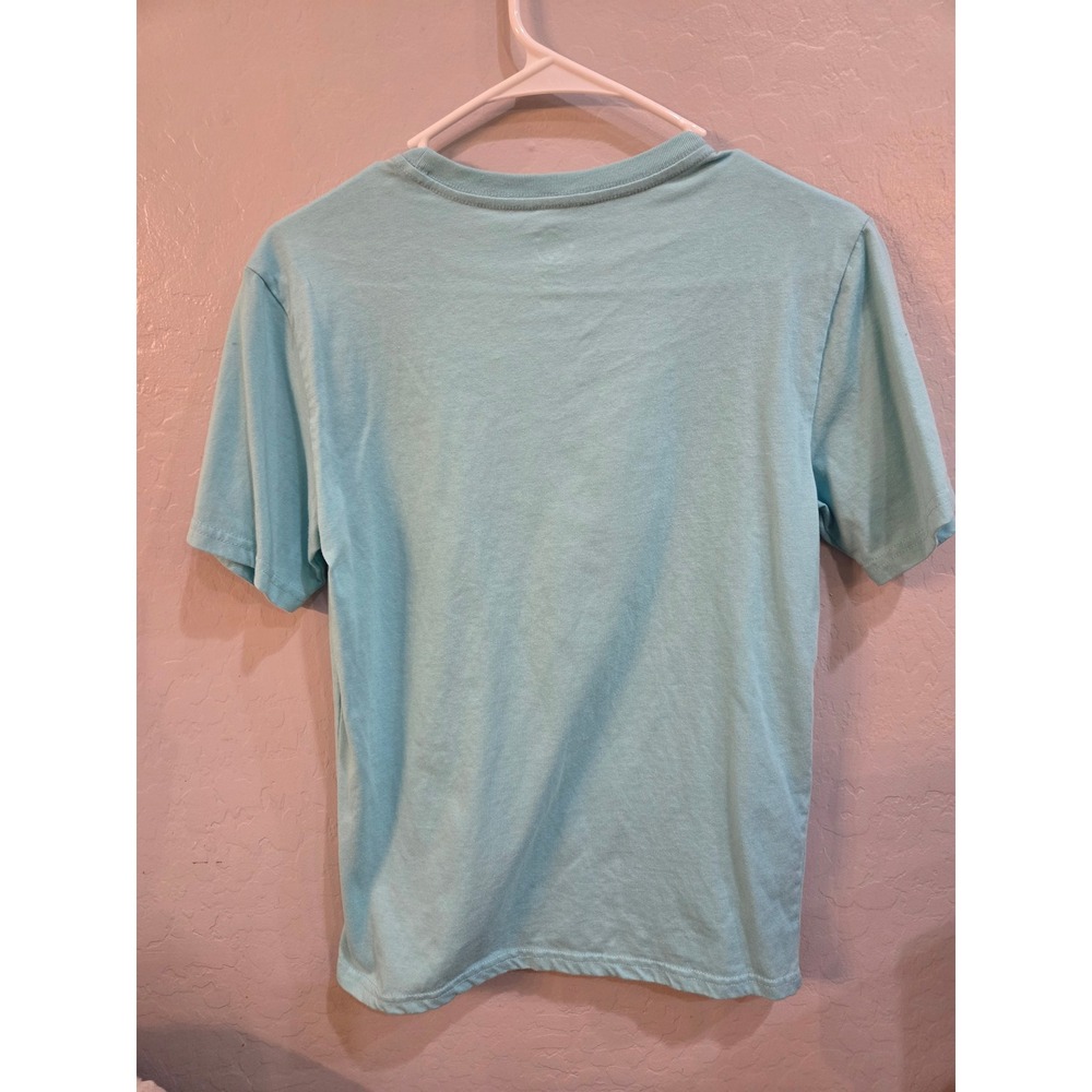 Volcom Boys Graphic T-Shirt Light Blue Aqua Stone Logo Size Medium 10/12 - Picture 5 of 5